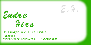 endre hirs business card